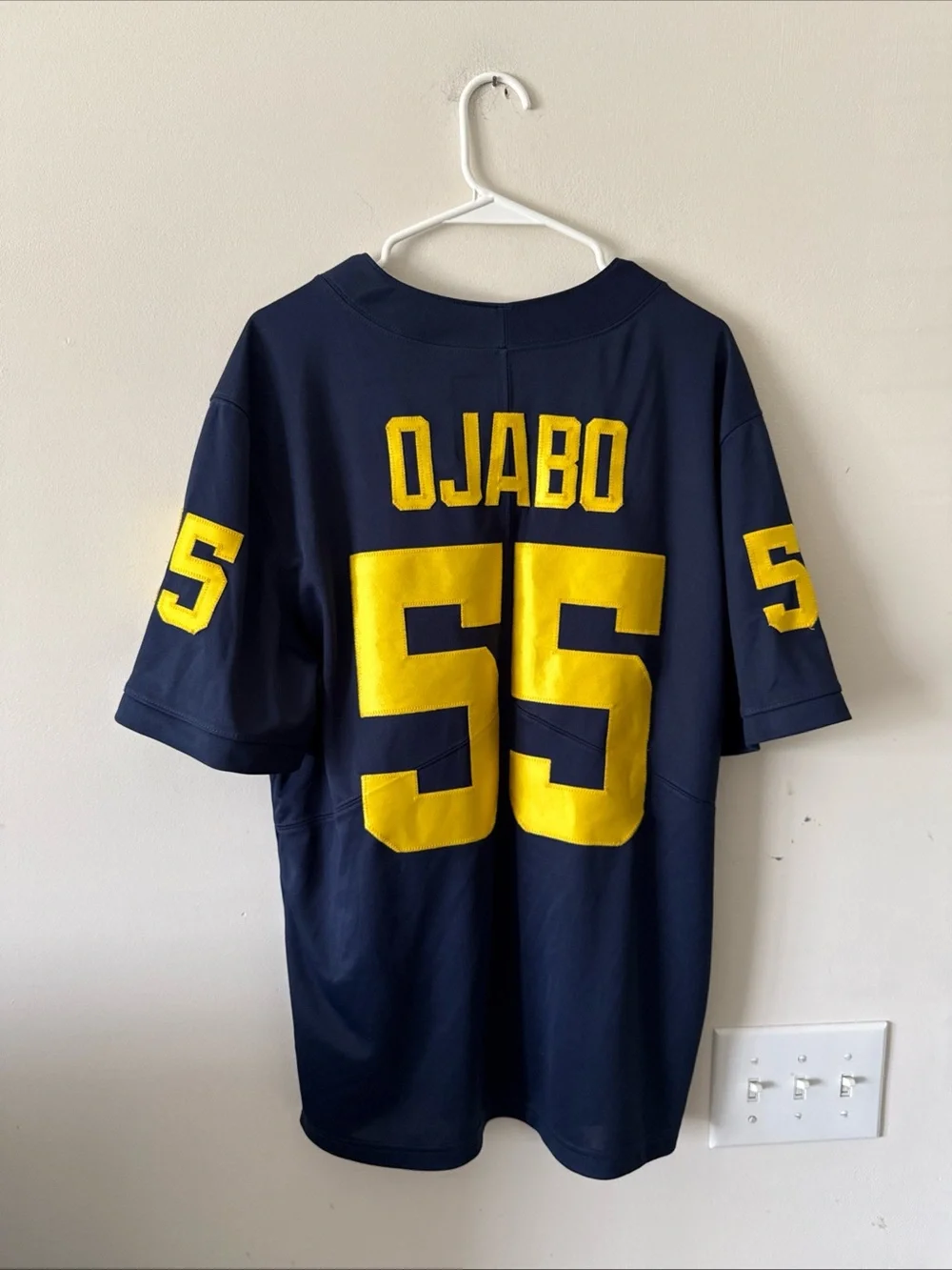 MEN'S NIKE DAVID OJABO #55 MICHIGAN WOLVERINES NCAA ALUMNI JERSEY SZ L - RARE